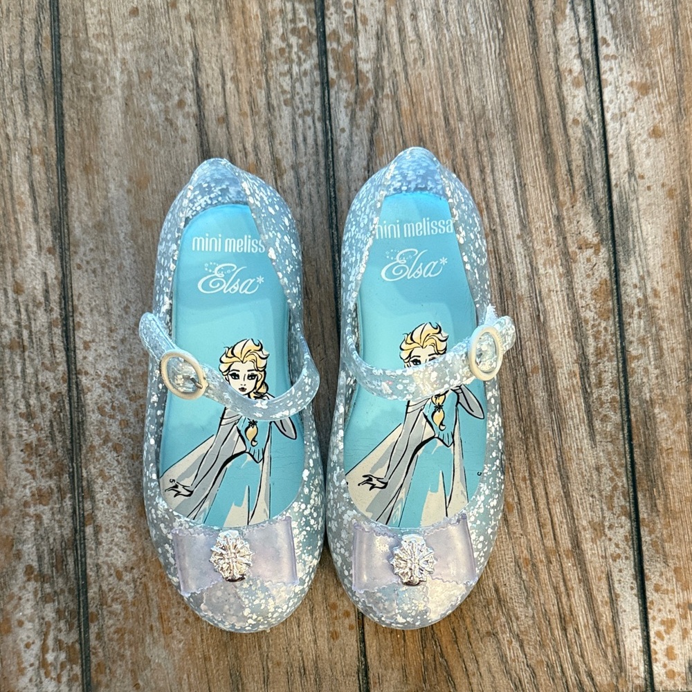 Mini Melissa Glittery Elsa Dress Shoes